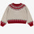 Chandail de maille crème et rouge à motifs des fêtes, adulte || Cream and red knit sweater with holiday all over print, adult