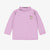 T-shirt mauve à manches longues avec col roulé en jersey, bébé || Purple long sleeves t-shirt with turtleneck in jersey, baby