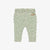 Legging vert sauge fleuri à volants en jersey, naissance || Floral sage green leggings with ruffles in jersey, newborn