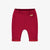 Pantalon rouge coupe ample en coton ouaté brossé, naissance || Red brushed french fleece pants loose fit, newborn